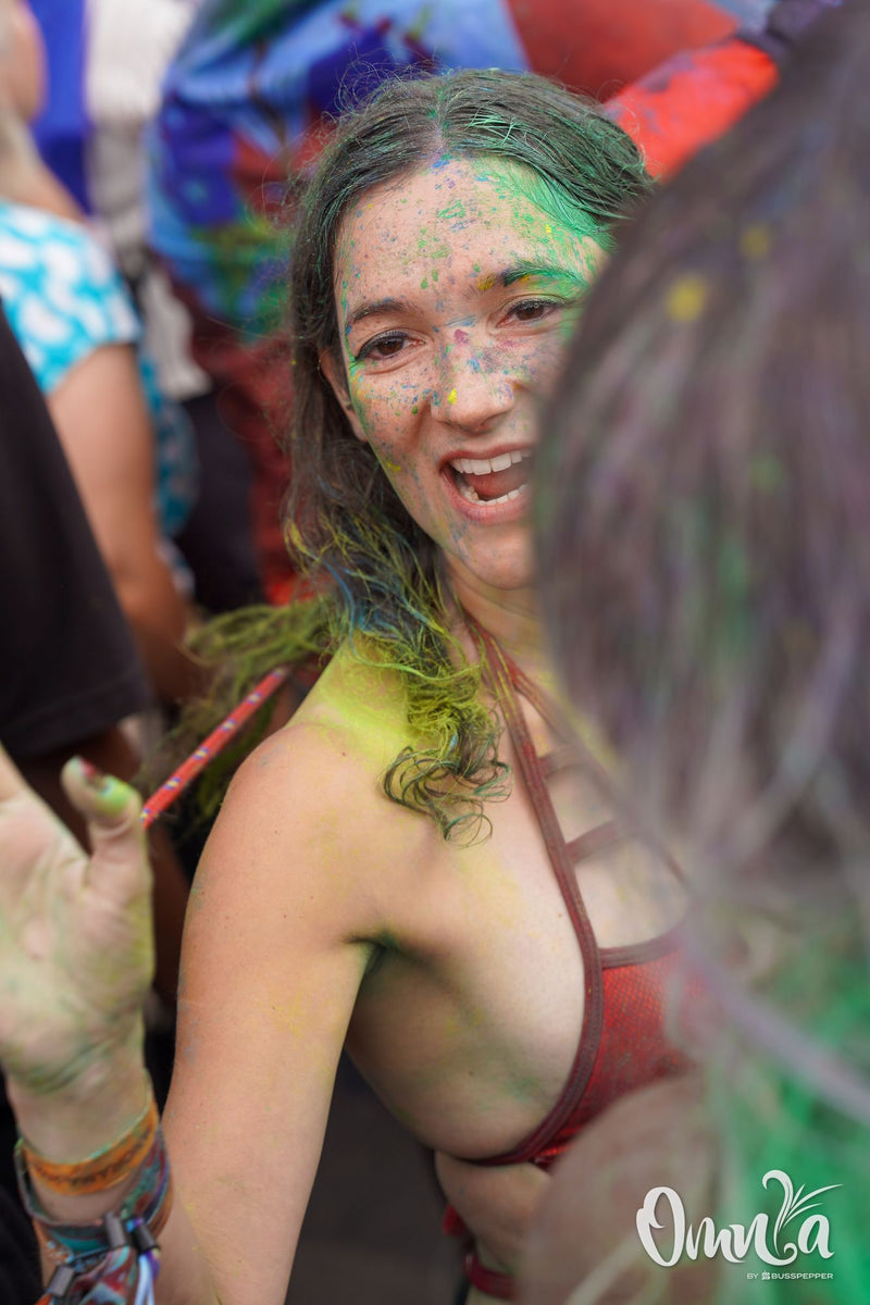 Omnia Carnival masqueraders on the road at Notting Hill Carnival 2026